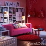 renkli oturma odası dekorasyonu