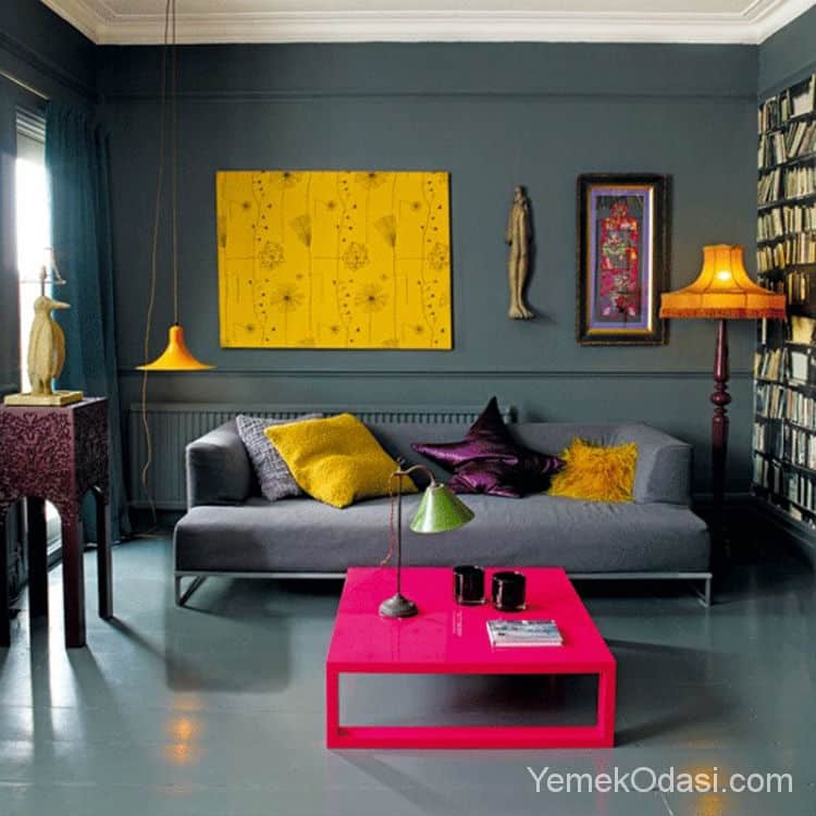 Renkli oturma odaları
