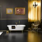 Banyo Dekorasyonunda Siyah ve Gold Uyumu 9